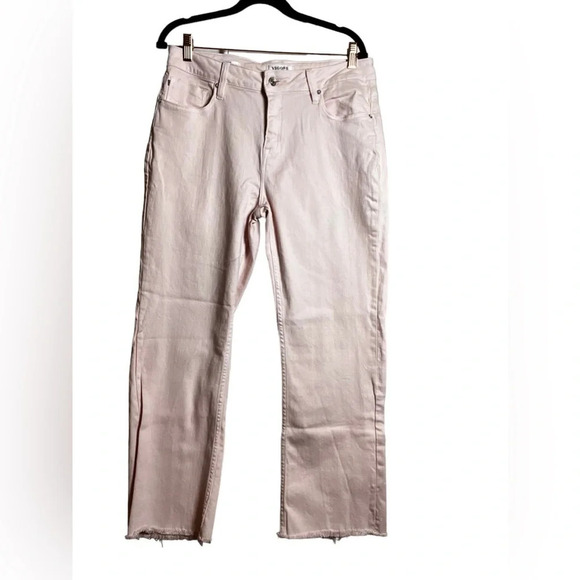 Vigoss Stevie raw hem crop in pale pink excellent condition size 30โ - Picture 2 of 4
